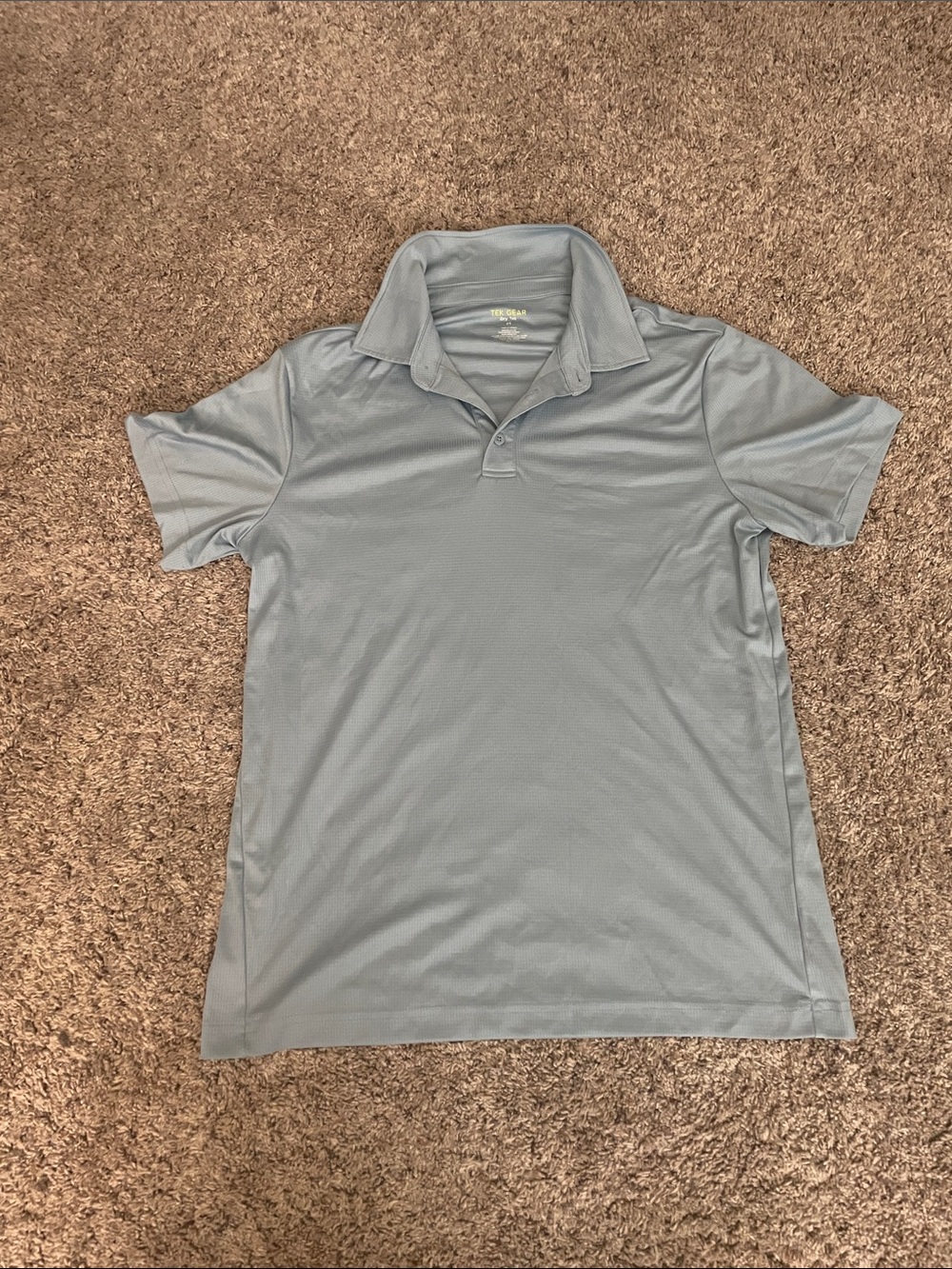 Tek Gear Men’s Medium Light Blue Wicking Polo